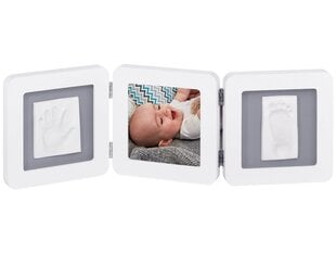 Kolmekordne pildiraam Baby Art, White hind ja info | Imikute käe- ja jalajäljendid | kaup24.ee