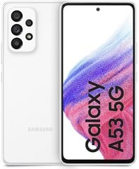Samsung Galaxy A53 5G Dual-Sim 6/128GB White SM-A536BZWN hind ja info | Mobiiltelefonid | kaup24.ee