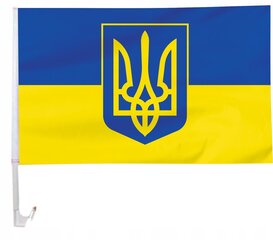 Ukraina autolipp vapiga 45х30 hind ja info | Lipud ja tarvikud | kaup24.ee