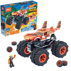 MEGA® Hot Wheels® Monster Truck tiigerhai ehituskomplekt GVM26 hind ja info | Poiste mänguasjad | kaup24.ee