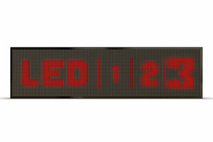 Led-ekraan, 128 x 32 cm, Led-id punased, õhukesed hind ja info | Valgustahvlid | kaup24.ee
