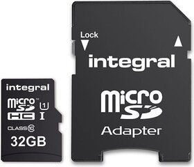 Integral 32GB microSDHC/XC 90MB/s Class 10 hind ja info | Mobiiltelefonide mälukaardid | kaup24.ee
