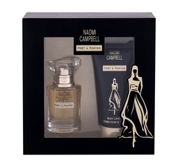 Naiste komplekt Naomi Campbell Prêt à Porter: tualettvesi EDT 15 ml + kehakreem, 50 ml hind ja info | Naiste parfüümid | kaup24.ee