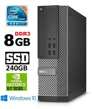 DELL 7020 SFF i3-4150 8GB 240SSD GT1030 2GB DVDRW Win 10 Pro [refurbished] hind ja info | Lauaarvutid | kaup24.ee