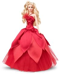 Kollektsioneeritav nukk Barbie Holiday punases kleidis 2022 hind ja info | Tüdrukute mänguasjad | kaup24.ee