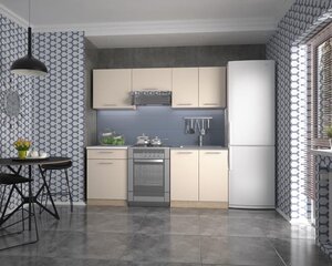 Köök Marija, 200 cm, vanilje hind ja info | Köögimööbli komplektid | kaup24.ee