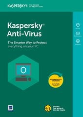Viirusetõrje Kaspersky Anti-Virus 2018 pikendamisluba (1 seade) hind ja info | Viirusetõrjed | kaup24.ee