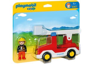 6949 PLAYMOBIL® 1.2.3 Tuletõrjeauto redeliga hind ja info | Kokkupandavad mänguasjad | kaup24.ee