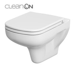 Seinale paigaldatav WC-pott Cersanit Colour Clean on, aeglaselt sulguva kaanega hind ja info | WС-potid | kaup24.ee