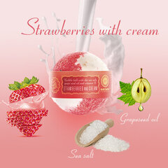 Vannipall Strawberries with cream Saules Fabrika, 145 g hind ja info | Dušigeelid, õlid | kaup24.ee