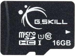 Mälukaart G.Skill microSDHC 16 GB, klass 10 hind ja info | Mobiiltelefonide mälukaardid | kaup24.ee