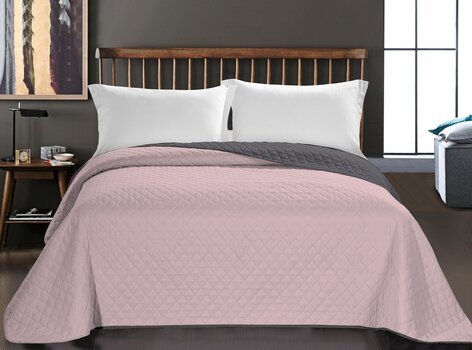 Decoking voodikate Axel, roosa-hall, 260 × 280 cm hind ja info | Voodikatted, pleedid | kaup24.ee