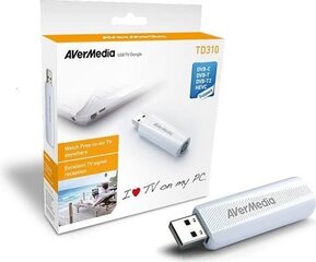 Tuuner AVerMedia TV USB TD310 T2 (61TD3100A0AC) hind ja info | TV vastuvõtjad, FM, videokaardid | kaup24.ee