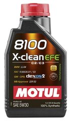 Õli Motul 8100 X-Clean Efe C2/C3 Synthetic, 5W30, 1L hind ja info | Mootoriõlid | kaup24.ee