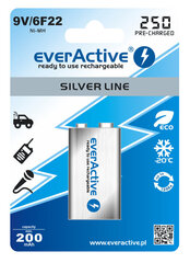 everActive 9V "Ready to Use" patarei hind ja info | Patareid | kaup24.ee