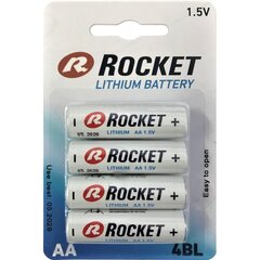 AA patareid Rocket Lithium, 4 tk hind ja info | Patareid | kaup24.ee