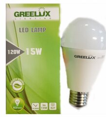 LED pirn A60 15W E27 4000K 220-240V Greelux hind ja info | Lambipirnid, lambid | kaup24.ee