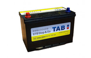 TAB EFB Stop&Go 105Ah 900A (+-) aku hind ja info | TAB EFB Stop&amp;Go 105Ah 900A (+-) aku | kaup24.ee