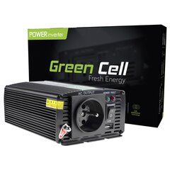 Green Cell inverter, pingemuundur 12 V kuni 230 V 300W/600W modifitseeritud siinuslaine hind ja info | Muundurid, inverterid | kaup24.ee