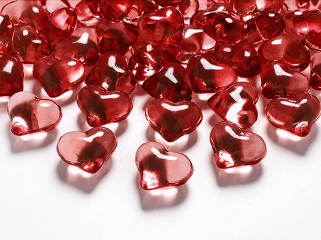 Lauakaunistus kristallid, punane, 21 mm (1 karp / 40 pakki) (1 pakk / 30 tk) hind ja info | Peokaunistused | kaup24.ee