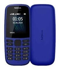 Nokia 105 SS (2019), 4MB, Blue hind ja info | Mobiiltelefonid | kaup24.ee