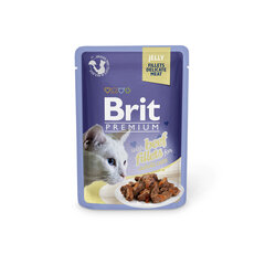 Konserv kassidele Brit Premium Cat Delicate Beef in Jelly 85g x 24 tk hind ja info | Konservid kassidele | kaup24.ee