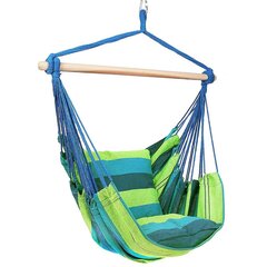 Võrkkiik-tool Forest patjadega, sinine/roheline hind ja info | Võrkkiiged | kaup24.ee