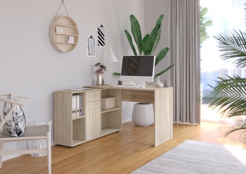 Kirjutuslaud Adrk Furniture Eliseo, tamm hind ja info | Arvutilauad, kirjutuslauad | kaup24.ee
