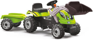 Pealeistutav traktor-laadur tarvikutega Smoby, roheline hind ja info | Imikute mänguasjad | kaup24.ee