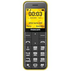 Maxcom Classic MM111, Yellow hind ja info | Mobiiltelefonid | kaup24.ee