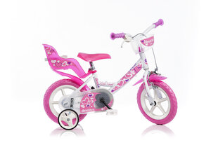 Tüdrukute jalgratas Dino Bikes Little Heart 12" (124RLN-05LH) hind ja info | Laste jalgrattad | kaup24.ee