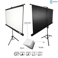 Projektori ekraan 4World, 145x110 cm hind ja info | Projektori ekraanid | kaup24.ee