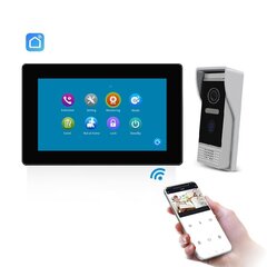 Sisekõne komplekt Slim Wi-Fi puutetundliku “7” musta ekraaniga SmartHome hind ja info | Fonolukud | kaup24.ee