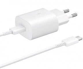 Samsung Travel Quick charger Type-C to Type-C 25W, 1m White hind ja info | Mobiiltelefonide laadijad | kaup24.ee
