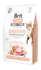 Brit Care teraviljavaba toit tundliku seedimisega kassidele, 2 kg hind ja info | Kuivtoit kassidele | kaup24.ee