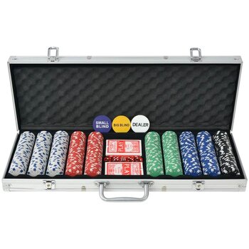 Pokkeri komplekt kohvris, 500 žetooni hind ja info | Hasartmängud, pokker | kaup24.ee