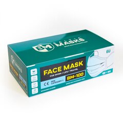 Ühekordsed maskid, 3 kihti, 50 tk hind ja info | Esmaabi | kaup24.ee