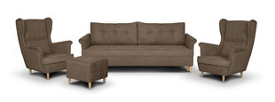 Pehme mööbli komplekt Bellezza Elite II, pruun hind ja info | Pehme mööbli komplektid  | kaup24.ee