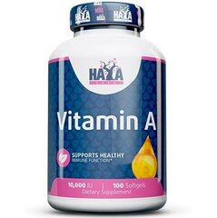 A-vitamiin 10 000 RÜ 100 geelkapslit hind ja info | Vitamiinid, toidulisandid, preparaadid tervise heaoluks | kaup24.ee