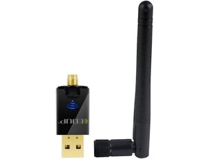 EDUP EP - AC1607 Dual Band 600 Mbps USB WiFi Adapter 2.4GHz / 5.8GHz / 802.11AC / Välise antenniga - must hind ja info | USB jagajad, adapterid | kaup24.ee
