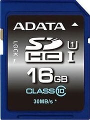 ADATA 16GB SDHC UHS-I U1 (10 класс) цена и информация | Карты памяти | kaup24.ee