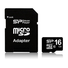 Silicon Power 16 GB, MicroSDHC, Flash me hind ja info | Mobiiltelefonide mälukaardid | kaup24.ee