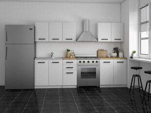 Köögikappide komplekt Set 200, valge/tamm hind ja info | Köögimööbli komplektid | kaup24.ee
