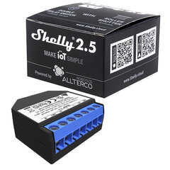 Nutikas 2 kanaliga relee Wi-Fi Shelly 2.5 hind ja info | Valvesüsteemid, kontrollerid | kaup24.ee
