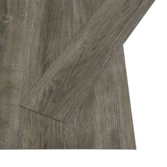 vidaXL iseliimuvad põrandalauad 4,46 m² 3 mm PVC, hall ja pruun hind ja info | Laminaatpõrandad | kaup24.ee