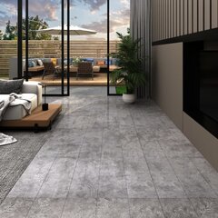 vidaXL PVC-st põrandalauad 5,26 m², 2 mm betoonhall hind ja info | Laminaatpõrandad | kaup24.ee