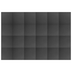 vidaXL põrandamatid 24 tk 8,64 ㎡ EVA-vaht, must hind ja info | Terrassipõrandad | kaup24.ee