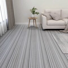 vidaXL iseliimuvad põrandaplaadid 55 tk, PVC, 5,11 m², helehall hind ja info | Terrassipõrandad | kaup24.ee