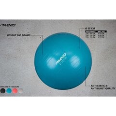 Avento fitness pall 55 cm läbimõõt, must hind ja info | Võimlemispallid | kaup24.ee