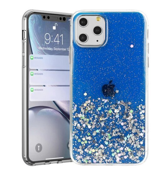 Fusion glue glitter silikoonist ümbris Samsung A525 Galaxy A52 / A52 5G, sinine hind ja info | Telefoni kaaned, ümbrised | kaup24.ee